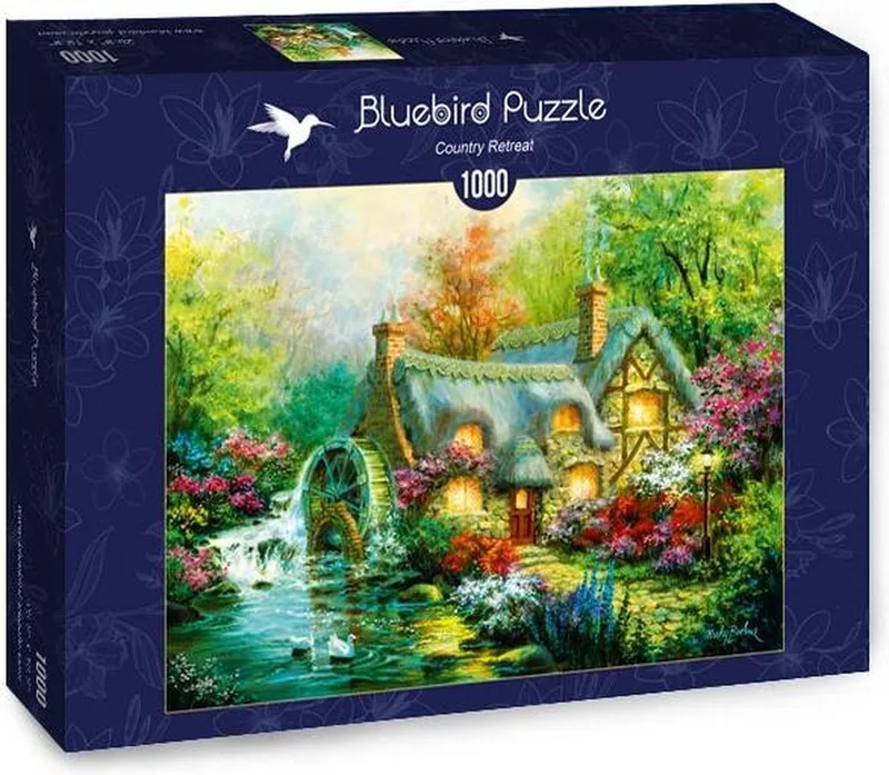 legpuzzel Country Retreat - 1000 stukjes puzzelplezier. van Bluebird Puzzle, editie Meerkleurig – doos