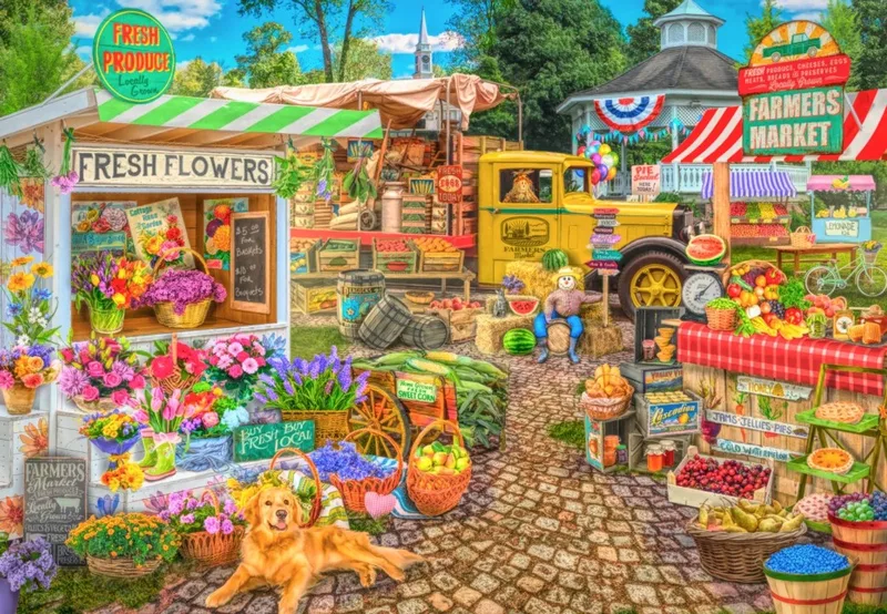 legpuzzel Farmers Market Spring Summer Season - 1000 stukjes. from Bluebird Puzzle, Multicolour edition – box 1 of 2