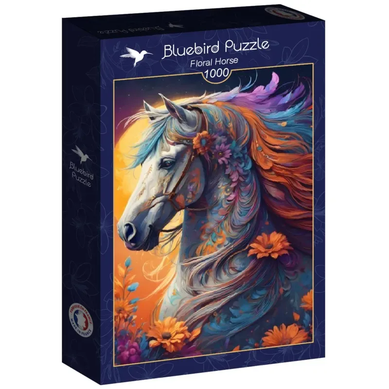 legpuzzel Floral Horse - 1000 stukjes multicolor. van Bluebird Puzzle, editie Meerkleurig – doos 2 van 2