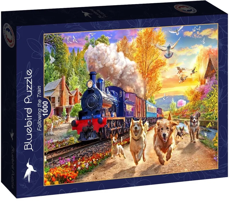 legpuzzel Following the Train - 1000 stukjes kleurrijk. van Bluebird Puzzle, editie Meerkleurig – doos