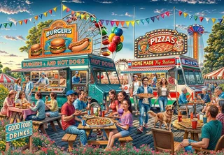legpuzzel Food Trailer - 1000 stukjes puzzelplezier. de Bluebird Puzzle, édition Multicolore – boîte 1 sur 2