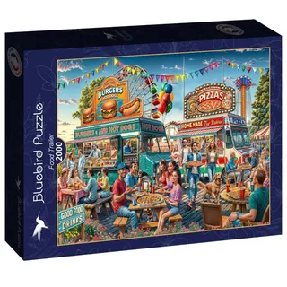 legpuzzel Food Truck - 2000 stukjes kleurrijk speelgoed. van Bluebird Puzzle, editie Meerkleurig – doos 2 van 2
