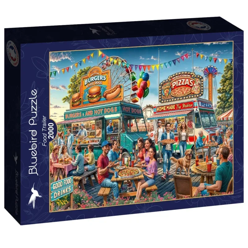 legpuzzel Food Truck - 2000 stukjes kleurrijk speelgoed. van Bluebird Puzzle, editie Meerkleurig – doos 2 van 2