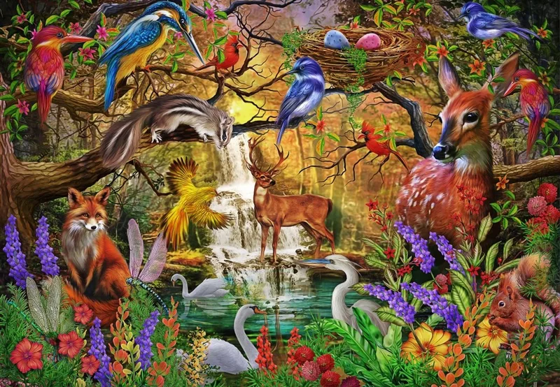 legpuzzel Golden Forest - 1000 stukjes puzzelspel. from Bluebird Puzzle, Multicolour edition – box 1 of 2