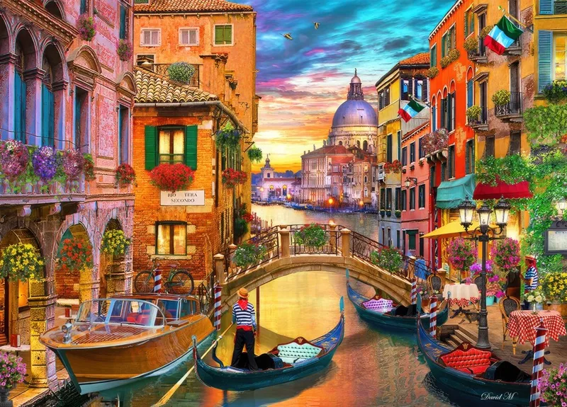 legpuzzel Grand Canal Venice - 1500 stukjes. van Bluebird Puzzle, editie Meerkleurig – doos 1 van 2