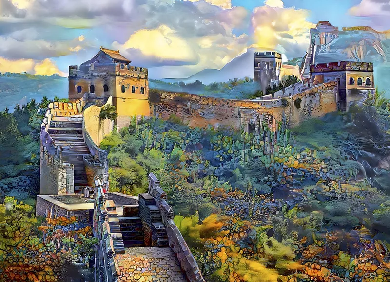 legpuzzel Great Wall of China - 1000 stukjes. van Bluebird Puzzle, editie Meerkleurig – doos