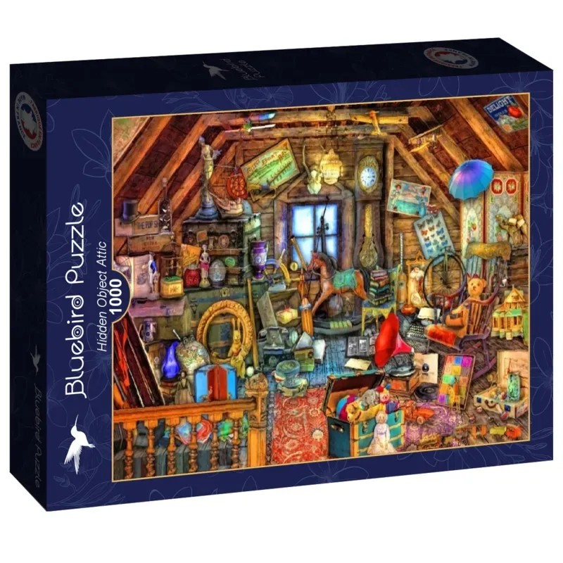 legpuzzel Hidden Object Attic 1000 stukjes karton. van Bluebird Puzzle, editie Meerkleurig – doos 2 van 2