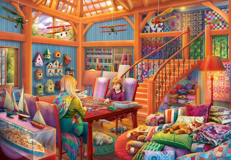 legpuzzel Hobby Room - puzzelplezier voor volwassenen. van Bluebird Puzzle, editie Meerkleurig – doos 1 van 2