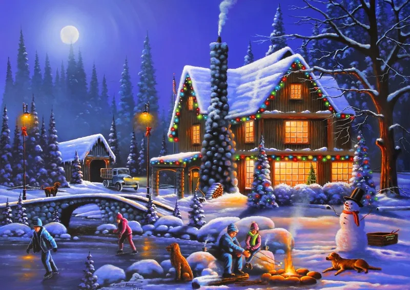 legpuzzel Holiday Spirit 500 stukjes karton. från Bluebird Puzzle, utgåva Flerfärgad – kartong