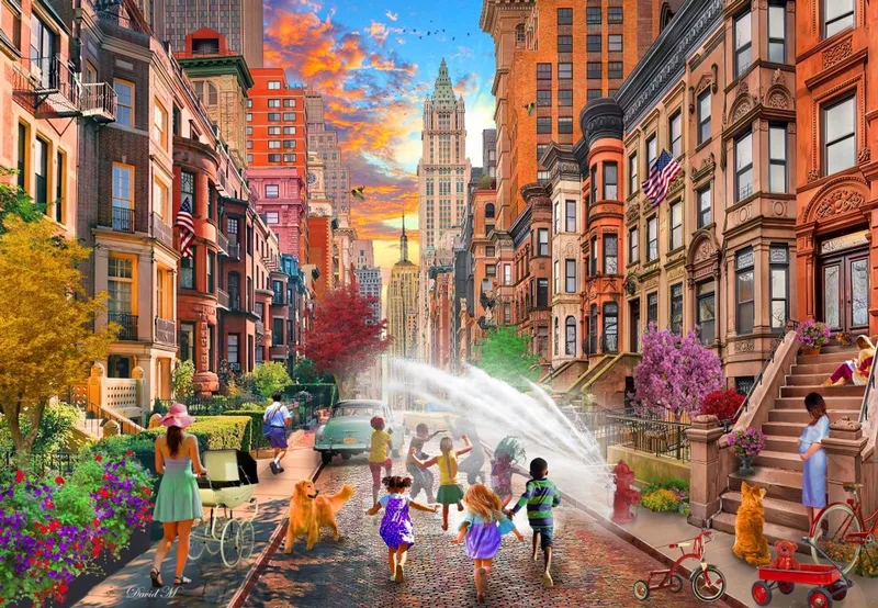 legpuzzel Hot Summer Days NYC - 1000 stukjes. from Bluebird Puzzle, Multicolour edition – box