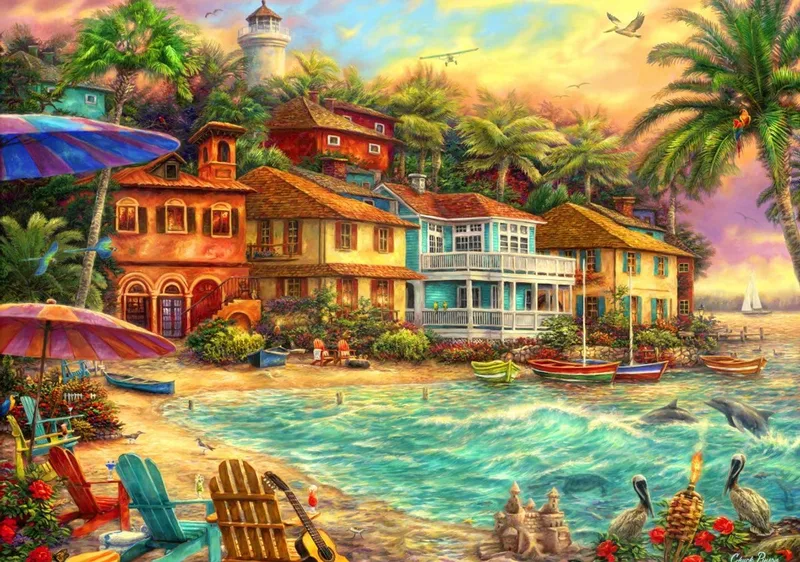 legpuzzel Island Time - 2000 stukjes puzzel. van Bluebird Puzzle, editie Meerkleurig – doos