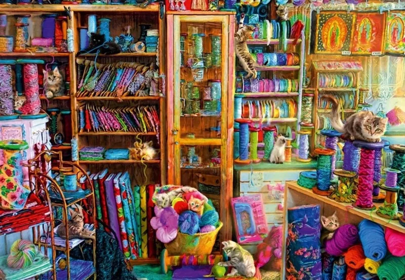 legpuzzel Kitty Heaven - 1000 stukjes katten. van Bluebird Puzzle, editie Meerkleurig – doos 1 van 2
