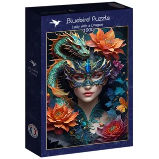 legpuzzel Lady with a Dragon - 1000 stukjes puzzel. van Bluebird Puzzle, editie Meerkleurig – doos 2 van 2