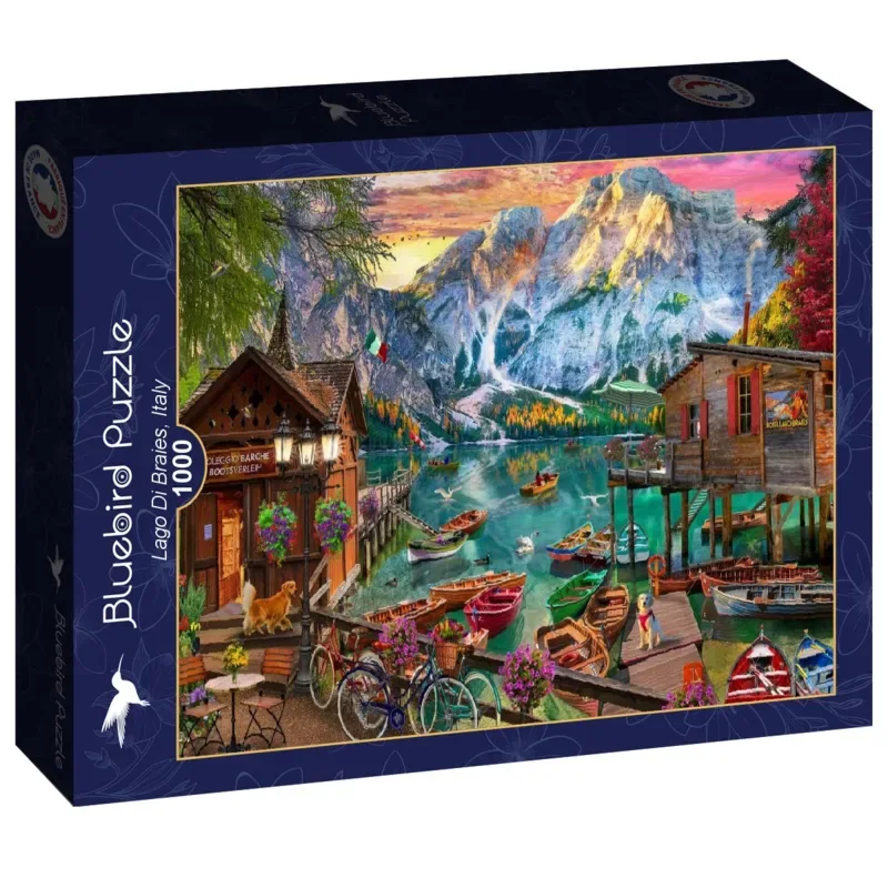 legpuzzel Lago di Braies Italië 1000 stukjes landschap. de Bluebird Puzzle, édition Multicolore – boîte 2 sur 2