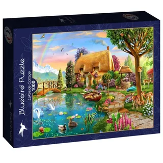 legpuzzel Lakeside Cottage - 1000 stukjes kleurrijk. van Bluebird Puzzle, editie Meerkleurig – doos 2 van 2