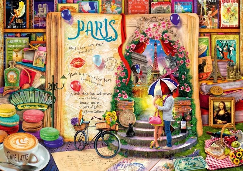 legpuzzel Life is an Open Book Paris - 4000 stukjes. fra Bluebird Puzzle, Flerfarvet-udgave – æske