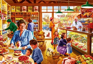 legpuzzel Nostalgic Cake shop - 1000 stukjes puzzelplezier. van Bluebird Puzzle, editie Meerkleurig – doos 1 van 2