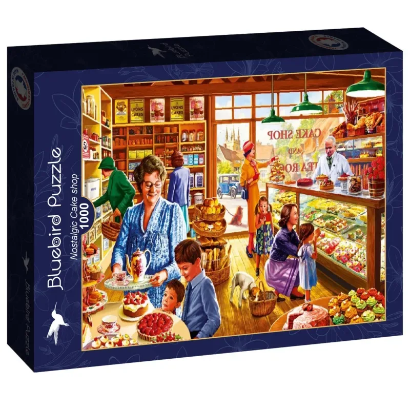 legpuzzel Nostalgic Cake shop - 1000 stukjes puzzelplezier. van Bluebird Puzzle, editie Meerkleurig – doos 2 van 2