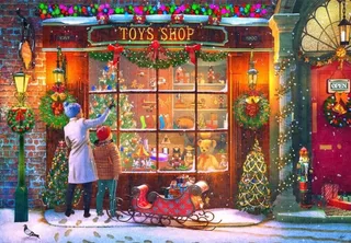 legpuzzel Old Toy Shop - 1000 stukjes puzzelplezier. de Bluebird Puzzle, édition Multicolore – boîte 1 sur 2