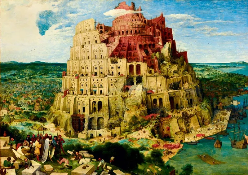 legpuzzel Pieter Bruegel the Elder - The Tower of Babel 2000 stukjes. fra Bluebird Puzzle, Flerfarvet-udgave – æske