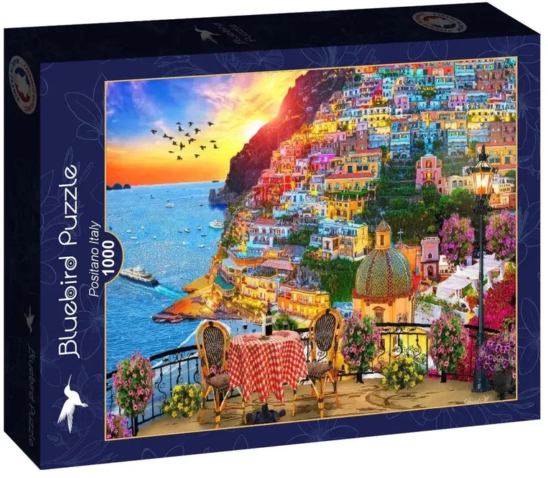 legpuzzel Positano Italy - 1000 stukjes - kleurrijk puzzelplezier. från Bluebird Puzzle, utgåva Flerfärgad – kartong