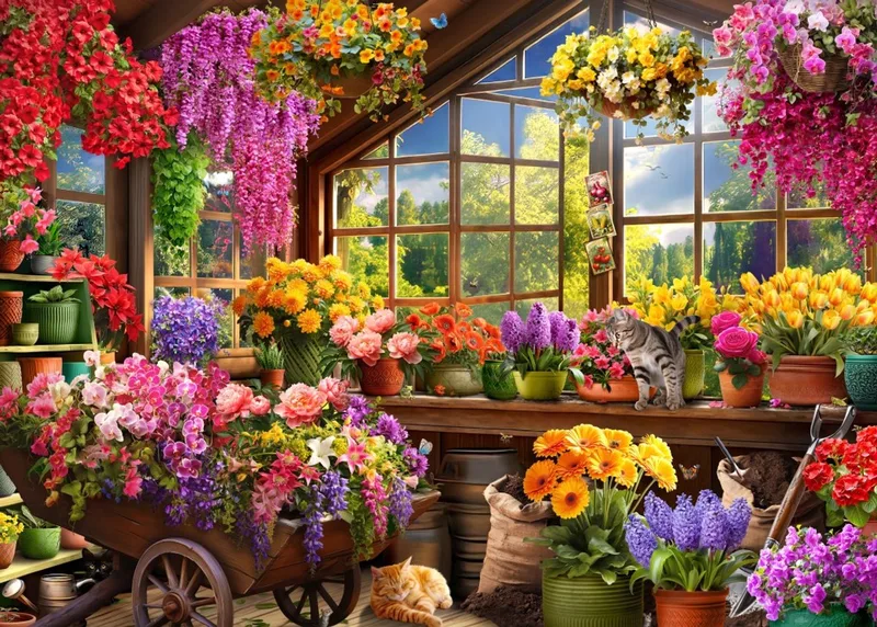 legpuzzel Potting Shed - 500 stukjes kleurrijk speelgoed. from Bluebird Puzzle, Multicolour edition – box