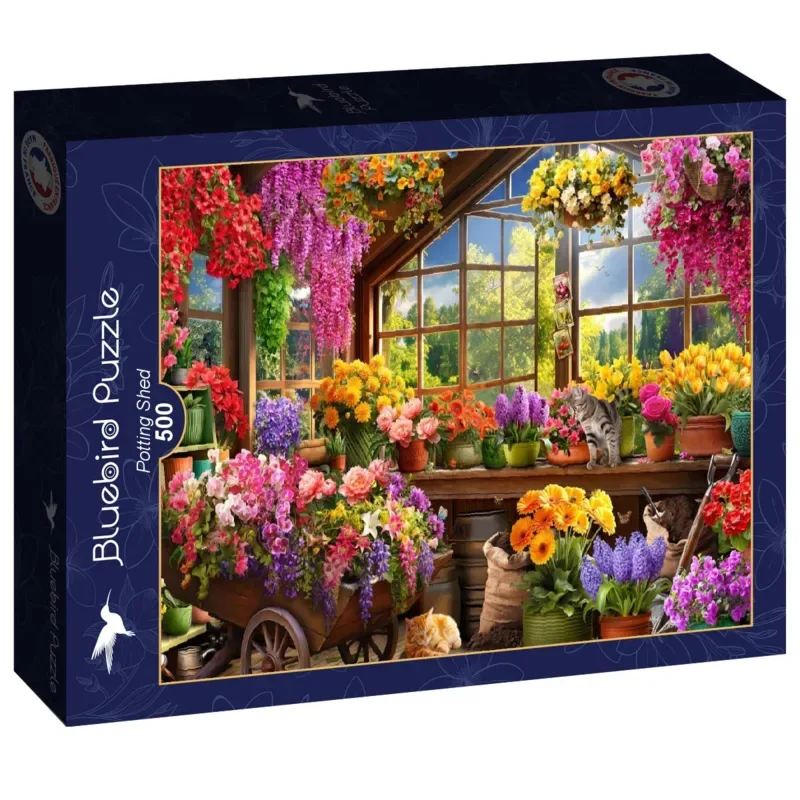 legpuzzel Potting Shed - 500 stukjes kleurrijk speelgoed. from Bluebird Puzzle, Multicolour edition – box 2 of 2