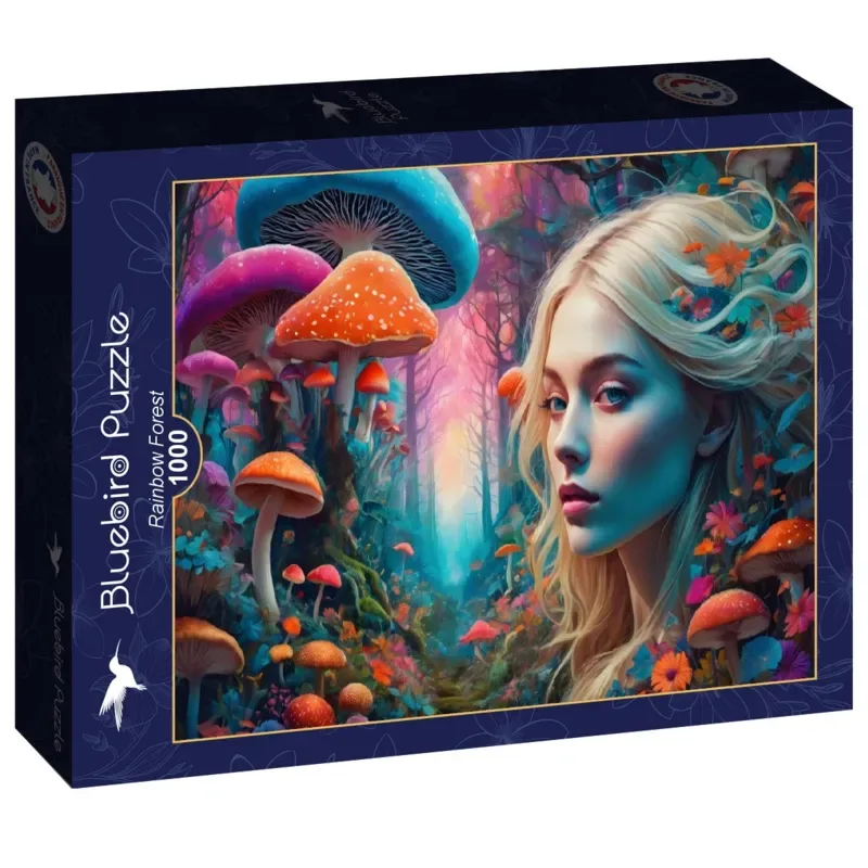 legpuzzel Rainbow Forest - 1000 stukjes kleurrijk speelgoed. from Bluebird Puzzle, Multicolour edition – box 2 of 2