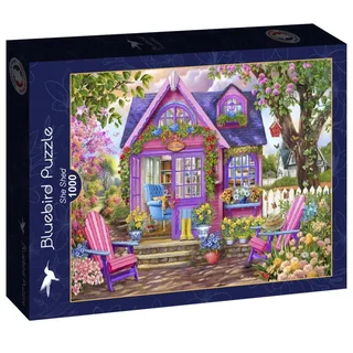 legpuzzel She Shed - 1000 stukjes kleurrijk tuinplezier. fra Bluebird Puzzle, Flerfarvet-udgave – æske 2 af 2