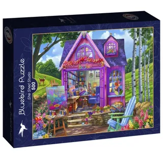 legpuzzel She Shed Studio - 500 stukjes kleurrijk. fra Bluebird Puzzle, Flerfarvet-udgave – æske 2 af 2