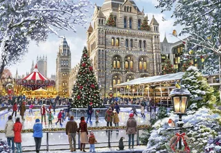 legpuzzel Skating Outside Natural History Museum - 1000 stukjes. de Bluebird Puzzle, édition Multicolore – boîte 1 sur 2