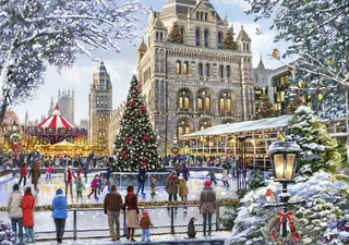legpuzzel Skating Outside Natural History Museum - 2000 stukjes. fra Bluebird Puzzle, Flerfarvet-udgave – æske 1 af 2