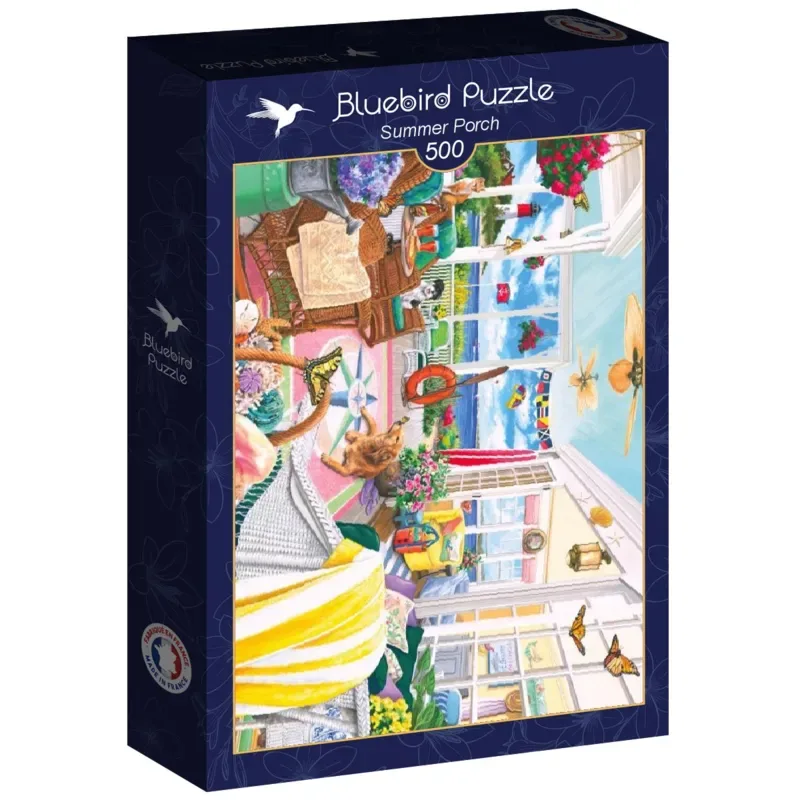 legpuzzel Summer Porch - 500 stukjes kleurrijk speelgoed. de Bluebird Puzzle, édition Multicolore – boîte 2 sur 2