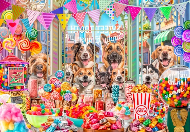 legpuzzel Sweet Tooth Candy - 1000 stukjes kleurrijk. van Bluebird Puzzle, editie Meerkleurig – doos 1 van 2