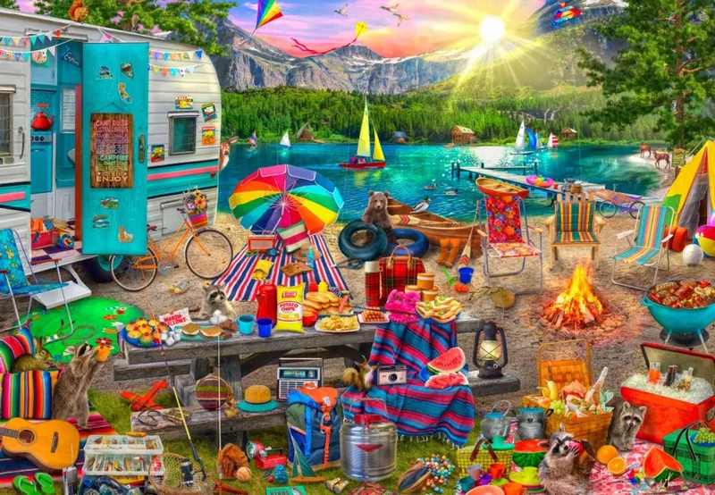 legpuzzel The Family Campsite - 1000 stukjes. from Bluebird Puzzle, Multicolour edition – box