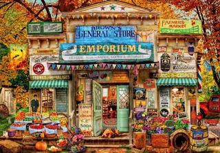 legpuzzel The General Store - 1000 stukjes kleurrijk. de Bluebird Puzzle, édition Multicolore – boîte 1 sur 2