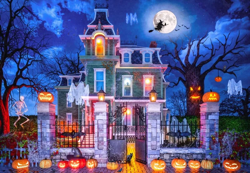 legpuzzel The Halloween House - 1000 stukjes puzzelplezier. de Bluebird Puzzle, édition Multicolore – boîte 1 sur 2