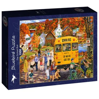 legpuzzel The School Bus - 1000 stukjes kleurrijk. fra Bluebird Puzzle, Flerfarvet-udgave – æske 2 af 2