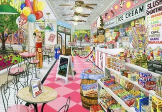 legpuzzel The Sweet Shop - 1000 stukjes puzzel. van Bluebird Puzzle, editie Meerkleurig – doos 1 van 2