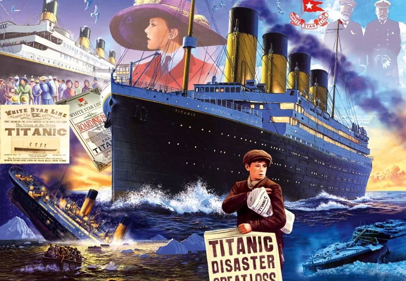 legpuzzel Titanic - 1000 stukjes - kleurrijk puzzelplezier. fra Bluebird Puzzle, Flerfarvet-udgave – æske