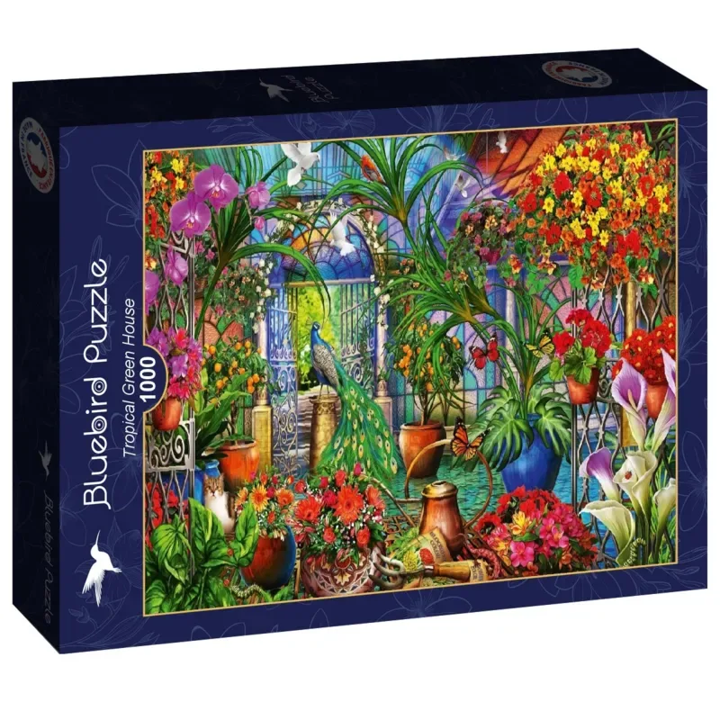 legpuzzel Tropical Green House - 1000 stukjes. from Bluebird Puzzle, Multicolour edition – box 2 of 2