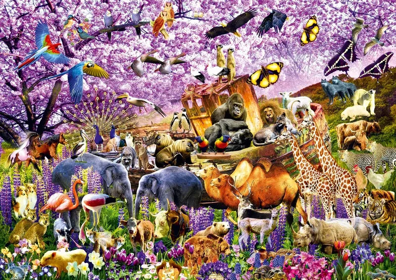 legpuzzel Two By Two at Noah's Ark - 1000 stukjes. from Bluebird Puzzle, Multicolour edition – box