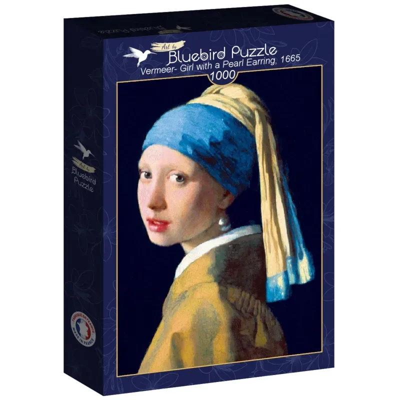 legpuzzel Vermeer Meisje met de parel 1000 stukjes kunst. de Bluebird Puzzle, édition Multicolore – boîte 2 sur 2