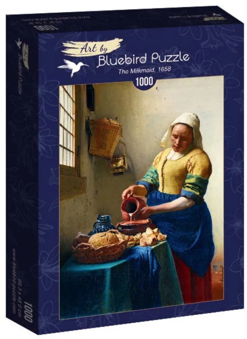 legpuzzel Vermeer Melkmeisje 1000 stukjes kunst. from Bluebird Puzzle, Multicolour edition – box