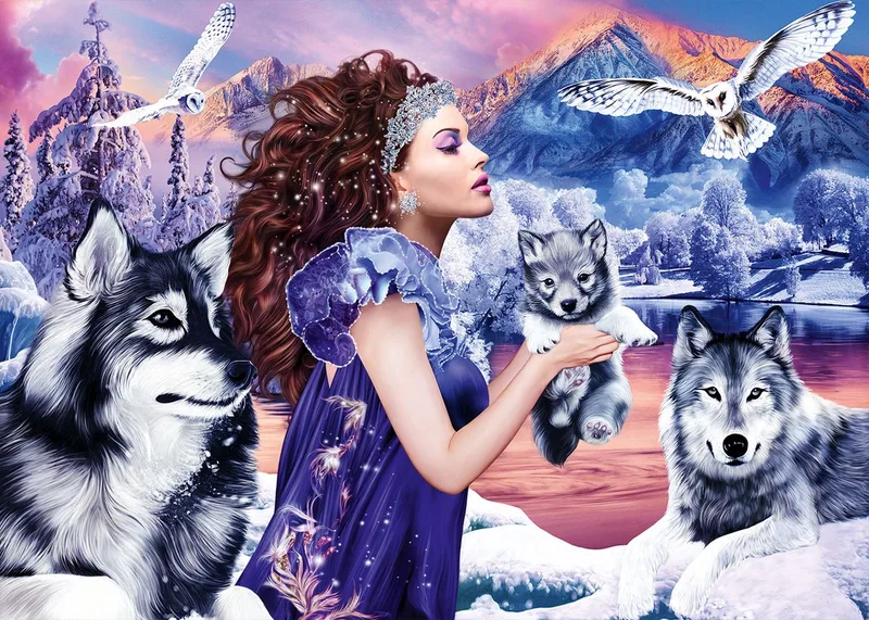 legpuzzel Wolfskönigin - 1000 stukjes - volwassenen. van Bluebird Puzzle, editie Meerkleurig – doos 1 van 2