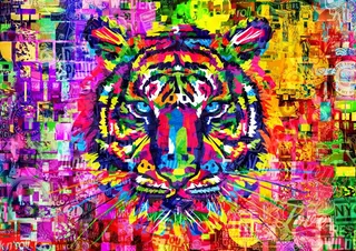 legpuzzel Wonderful Tiger - 1000 stukjes puzzel. from Bluebird Puzzle, Multicolour edition – box 1 of 2