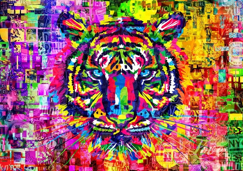 legpuzzel Wonderful Tiger - 1000 stukjes puzzel. from Bluebird Puzzle, Multicolour edition – box 1 of 2