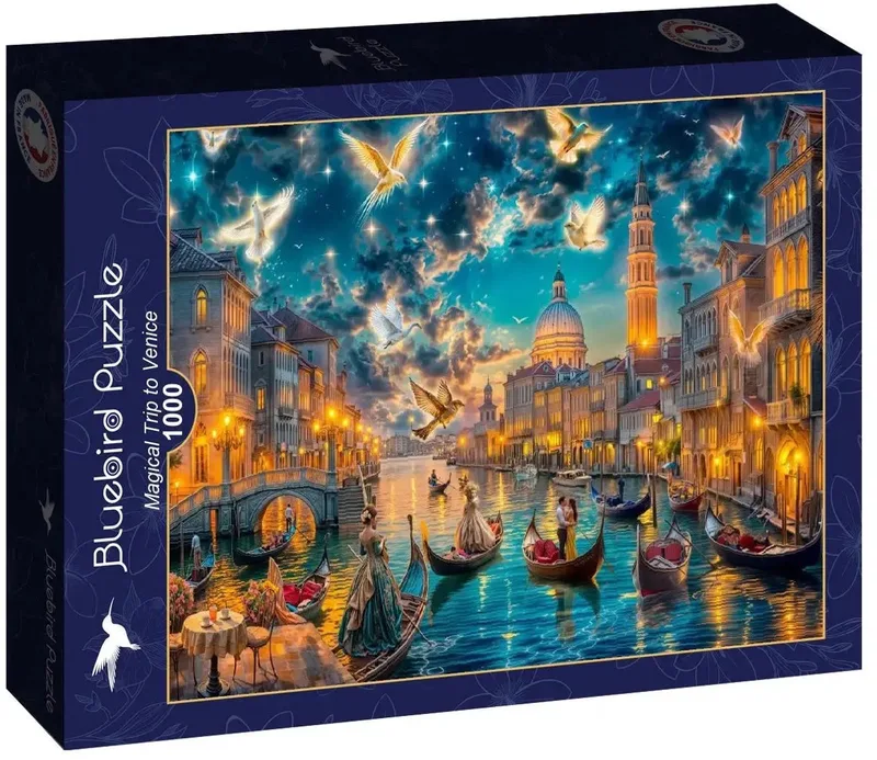 Magical Trip to Venice Puzzel 1000 Stukjes de Bluebird Puzzle, édition Marron – boîte 1 sur 2