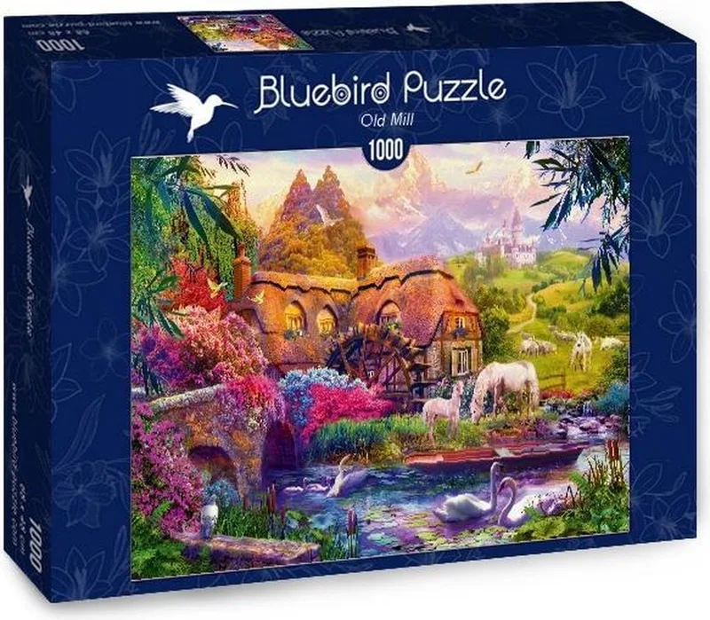 Old Mill - Blue Bird legpuzzel - 1000 stukjes van Bluebird Puzzle, editie Blauw – doos