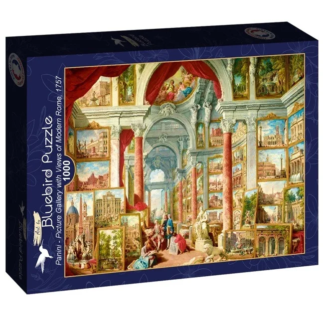 Panini - Picture Gallery with Views of Modern Rome, 1757 (1000) de Bluebird Puzzle – boîte